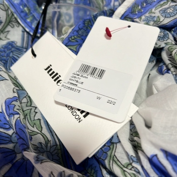 Juliet Dunn NWT Floral Mini Cotton Shirt Dress with Slip 1(4/6) - Picture 11 of 16